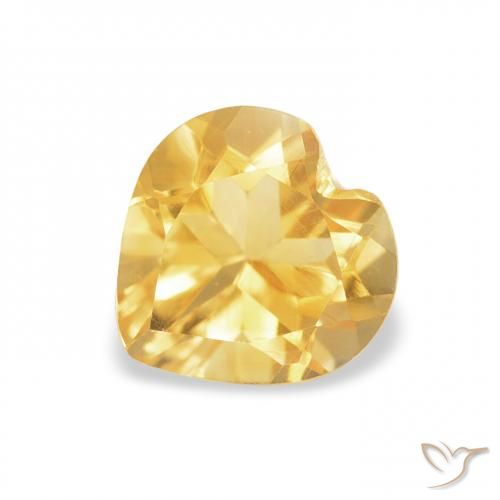 0.84ct Natural Gold Citrine, Heart, VVS