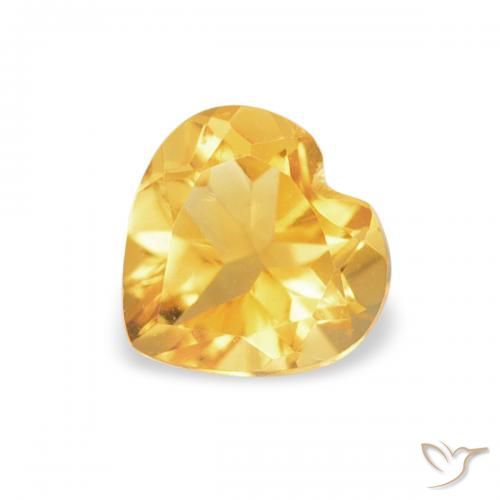 0.44ct Natural Top Gold Citrine, Heart, VVS