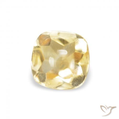 0.59 ct Golden Citrine Stone, Natural Citrine in Cushion Buff-Top Shape for Sale