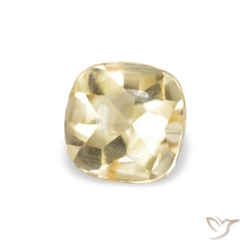 0.66 ct Golden Citrine Stone, Natural Citrine in Cushion Buff-Top Shape for Sale