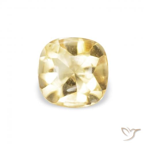 0.57 ct Golden Citrine Gemstone, Citrine Gem in Cushion Buff-Top Shape for Sale.