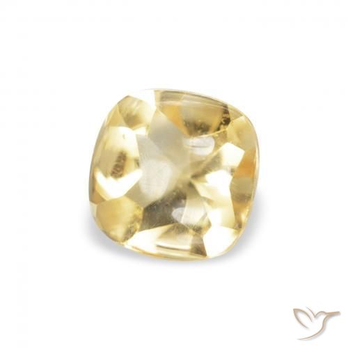 0.57 ct Golden Citrine Stone, Natural Citrine in Cushion Buff-Top Shape for Sale