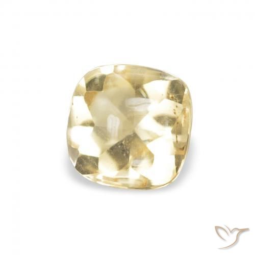 0.60 ct Golden Citrine Stone, Natural Citrine in Cushion Buff-Top Shape for Sale