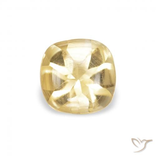 0.51 ct Golden Citrine Gemstone, Citrine Gem in Cushion Buff-Top Shape for Sale.