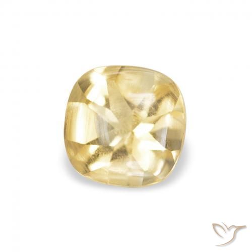 0.51 ct Golden Citrine Stone, Natural Citrine in Cushion Buff-Top Shape for Sale