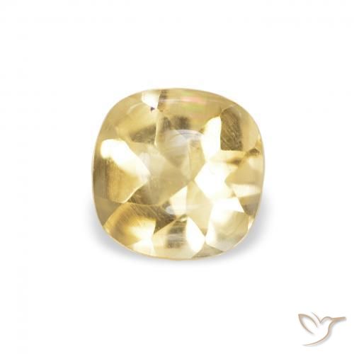 0.54 ct Golden Citrine Stone, Natural Citrine in Cushion Buff-Top Shape for Sale
