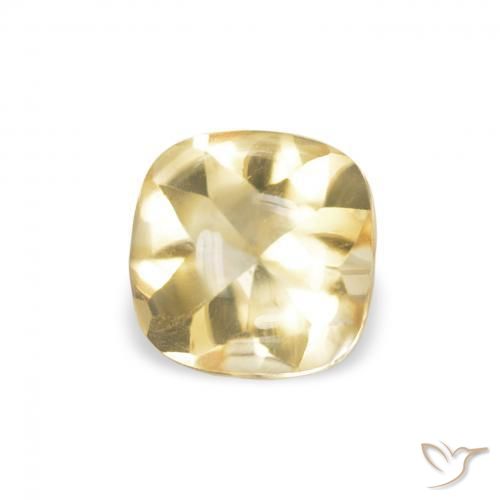 0.65 ct Golden Citrine Stone, Natural Citrine in Cushion Buff-Top Shape for Sale