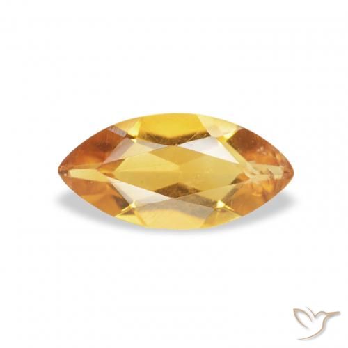 0.41ct Natural Golden Orange Citrine, Marquise, VS