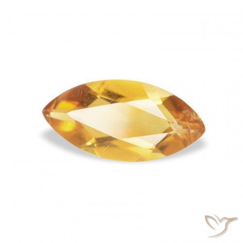 0.41 ct Golden Citrine Stone, Natural Citrine in Marquise Facet Shape for Sale