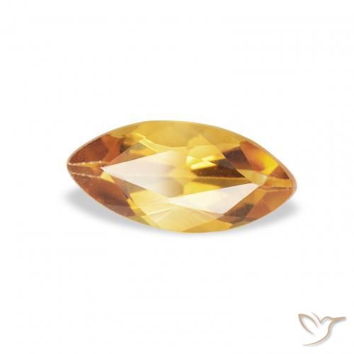 0.43 ct Golden Citrine Stone, Natural Citrine in Marquise Facet Shape for Sale