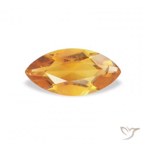 0.45ct Natural Medium Light-Golden Citrine, Marquise, VS