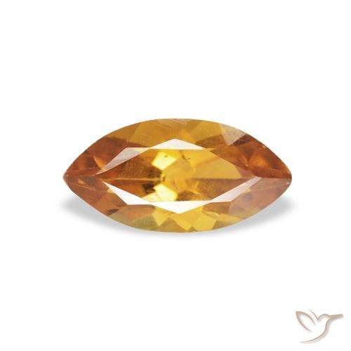 0.57ct Natural Golden Orange Citrine, Marquise, VS