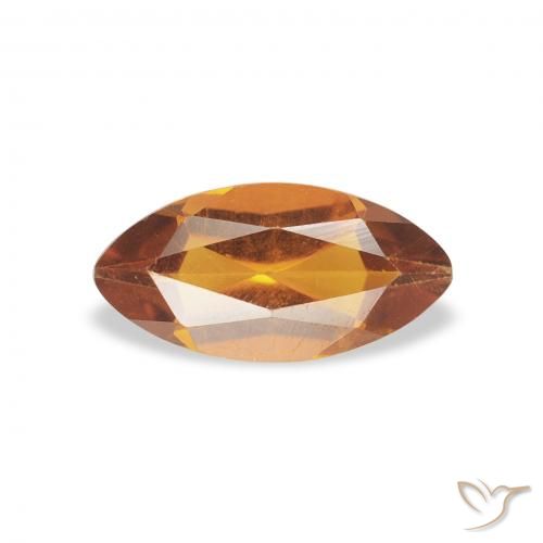 0.50ct Natural Medium Orange Citrine, Marquise, VS