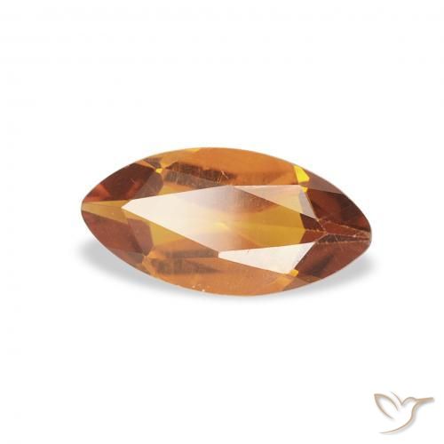 0.50 ct Orange Citrine Stone, Natural Citrine in Marquise Facet Shape for Sale