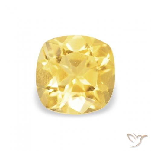0.47ct Natural Light Gold Citrine, Cushion, VS