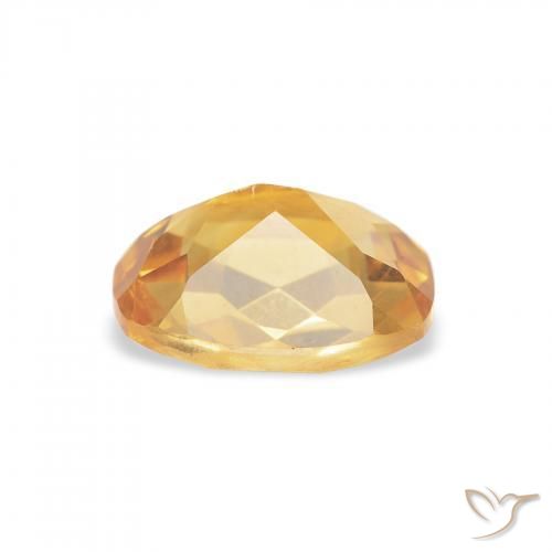 Citrine Gemstone in 8 x 6 mm (calibrated) Size for Sale, Citrine Stone in Medium Light Orange-Gold Color