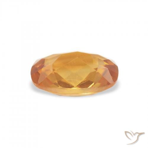 Citrine Gemstone in 8 x 6 mm (calibrated) Size for Sale, Citrine Stone in Deep Orange-Gold Color