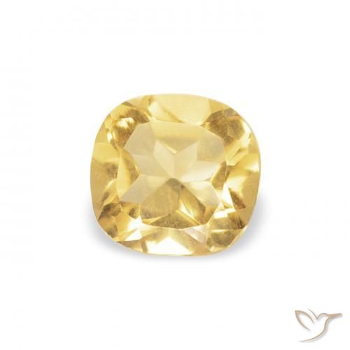 0.37 ct Golden Citrine Stone, Natural Citrine in Cushion-Cut Shape for Sale