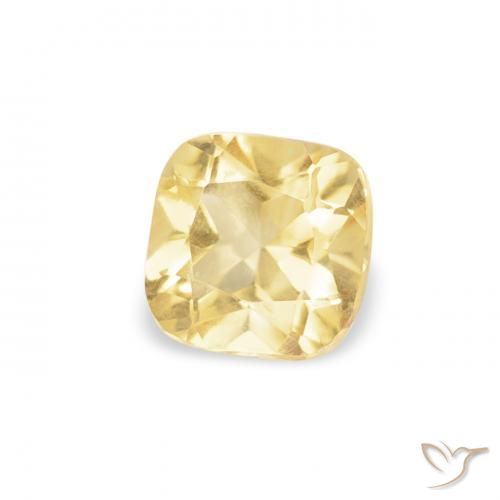 0.40 ct Yellow Citrine Stone, Natural Citrine in Cushion-Cut Shape for Sale
