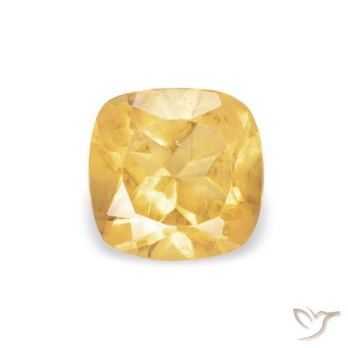 0.48 ct Golden Citrine Gemstone, Citrine Gem in Cushion-Cut Shape for Sale.