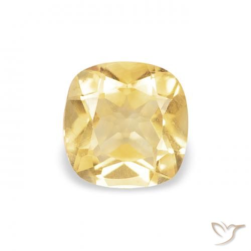 0.47ct Natural Medium Golden Citrine, Cushion, VVS