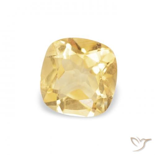 0.47 ct Golden Citrine Stone, Natural Citrine in Cushion-Cut Shape for Sale