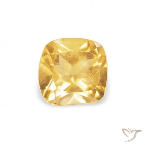 0.44ct Natural Gold Citrine, Cushion, VVS