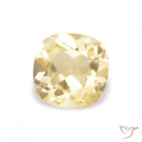 0.55 ct Golden Citrine Stone, Natural Citrine in Cushion-Cut Shape for Sale