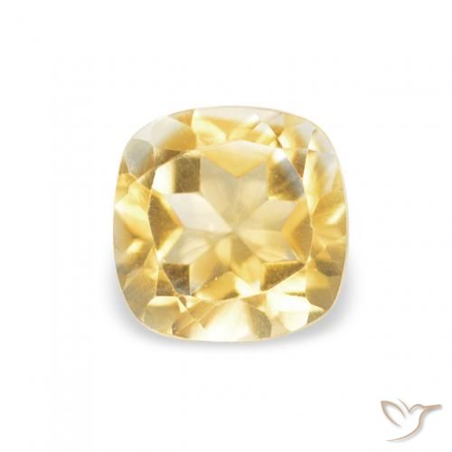 0.51ct Natural Golden Citrine, Cushion, VVS