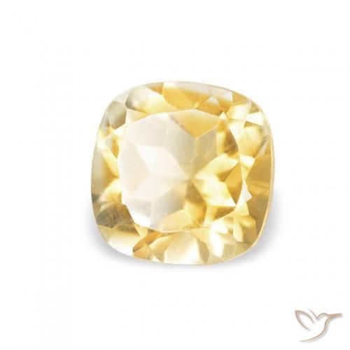 0.51 ct Golden Citrine Stone, Natural Citrine in Cushion-Cut Shape for Sale