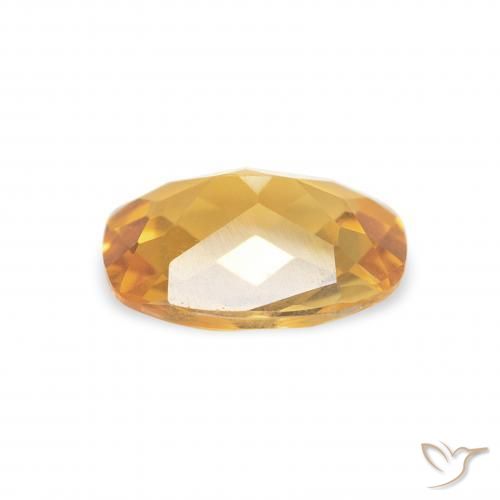 Citrine Gemstone in 8 x 6 mm (calibrated) Size for Sale, Citrine Stone in Medium Light Orange-Gold Color