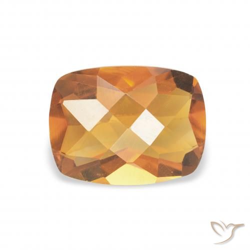 1.16ct Natural Dark Orange Citrine, Cushion, VVS