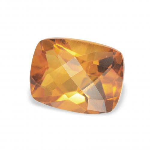 1.50 ct Golden Citrine Stone, Natural Citrine in Cushion Checkerboard Shape for Sale