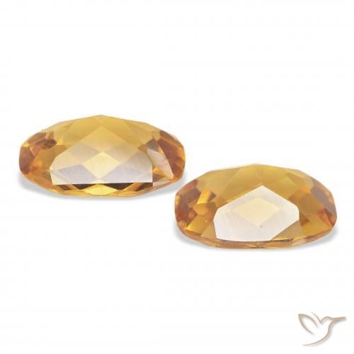 Citrine Gemstones in 8 x 6 mm (calibrated) Size for Sale, Citrine Stones in Medium Light-Golden Color