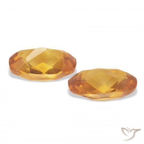 Citrine Gemstones in 8 x 6 mm (calibrated) Size for Sale, Citrine Stones in Bright Gold Color