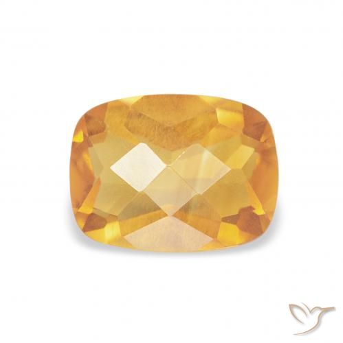 1.20ct Natural Dark Golden Citrine, Cushion, VS