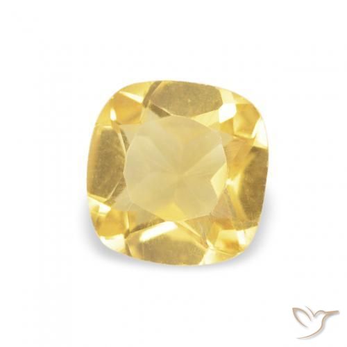 0.39 ct Golden Citrine Stone, Natural Citrine in Cushion-Cut Shape for Sale