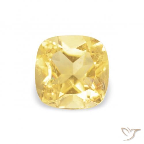 0.47ct Natural Light Gold Citrine, Cushion, VS