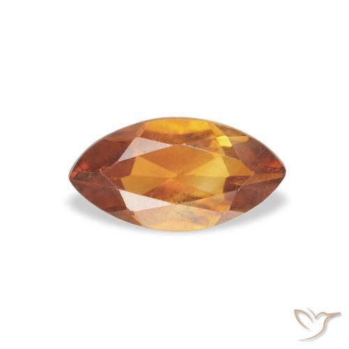 0.49ct Natural Orange Brown Citrine, Marquise, VVS