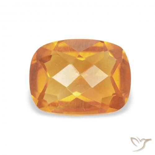 1.20ct Natural Orange-Gold Citrine, Cushion, VVS-VS