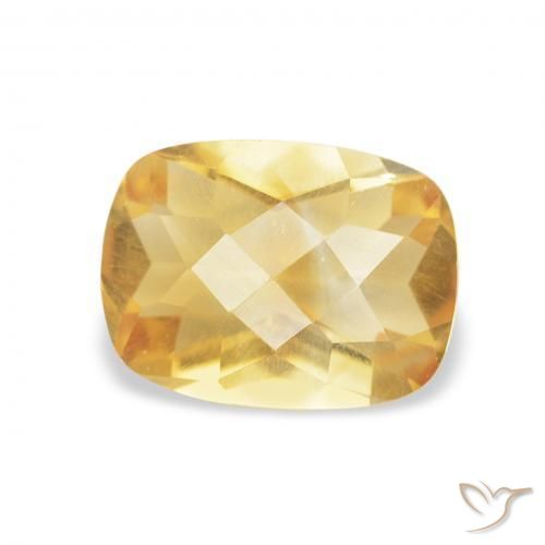 1.04 ct Golden Citrine Stone, Natural Citrine in Cushion Checkerboard Shape for Sale
