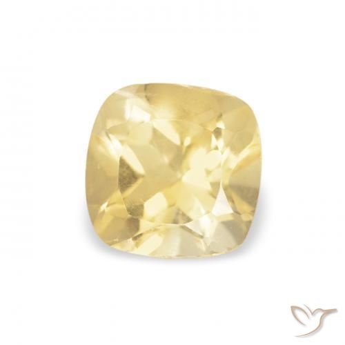 0.53 ct Golden Citrine Stone, Natural Citrine in Cushion-Cut Shape for Sale