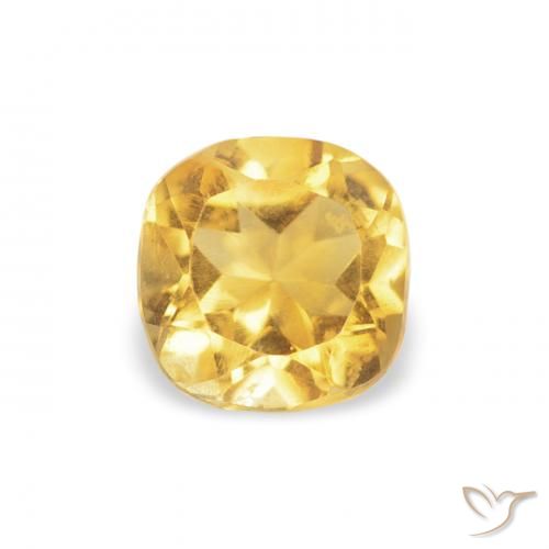 0.44ct Natural Golden Citrine, Cushion, VVS-VS