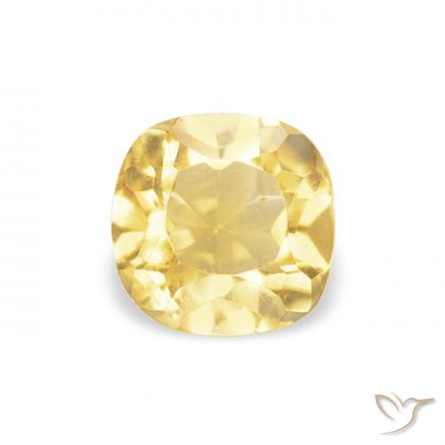 0.47ct Natural Light Golden-Yellow Citrine, Cushion, VVS-VS