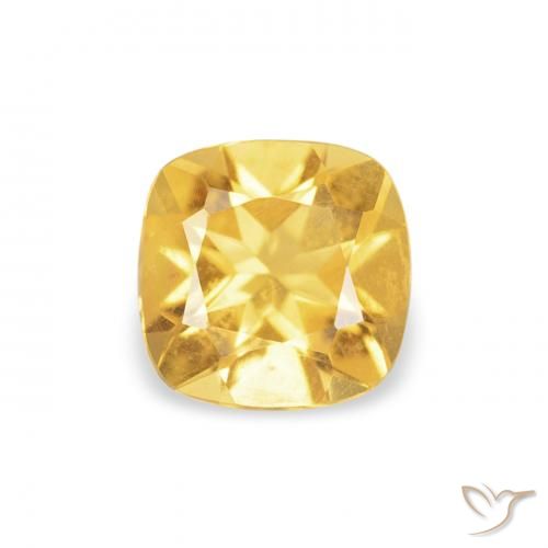 0.42ct Natural Bright Gold Citrine, Cushion, VVS-VS