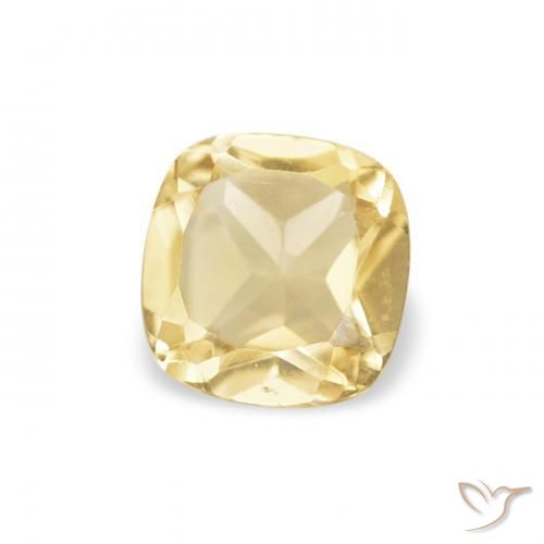 0.41 ct Golden Citrine Stone, Natural Citrine in Cushion-Cut Shape for Sale