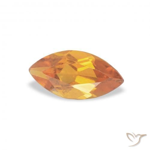 0.44 ct Golden Citrine Stone, Natural Citrine in Marquise Facet Shape for Sale