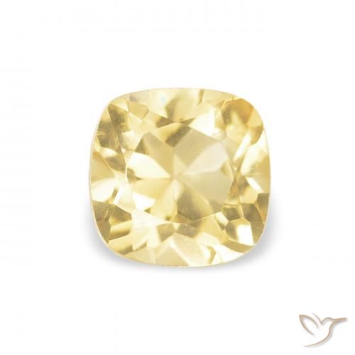 0.53ct Natural Light Golden-Yellow Citrine, Cushion, VVS-VS, Photo A