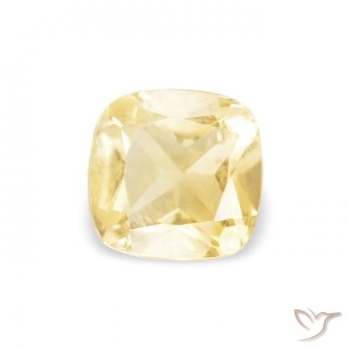 0.46 ct Yellow Citrine Stone, Natural Citrine in Cushion-Cut Shape for Sale
