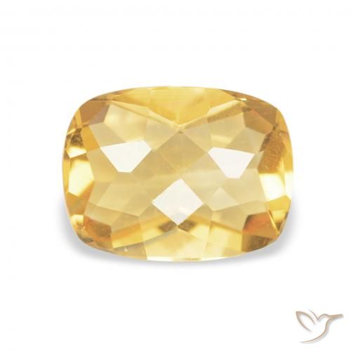1.14ct Natural Medium Gold Citrine, Cushion, VVS